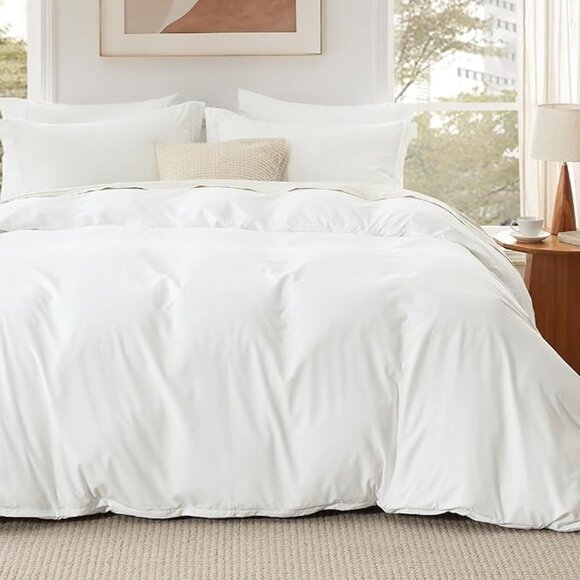 New Full or Queen Duvet Covers  - Soft Brushed Microfiber 3 Pieces with Zipper C - Picture 4 of 6